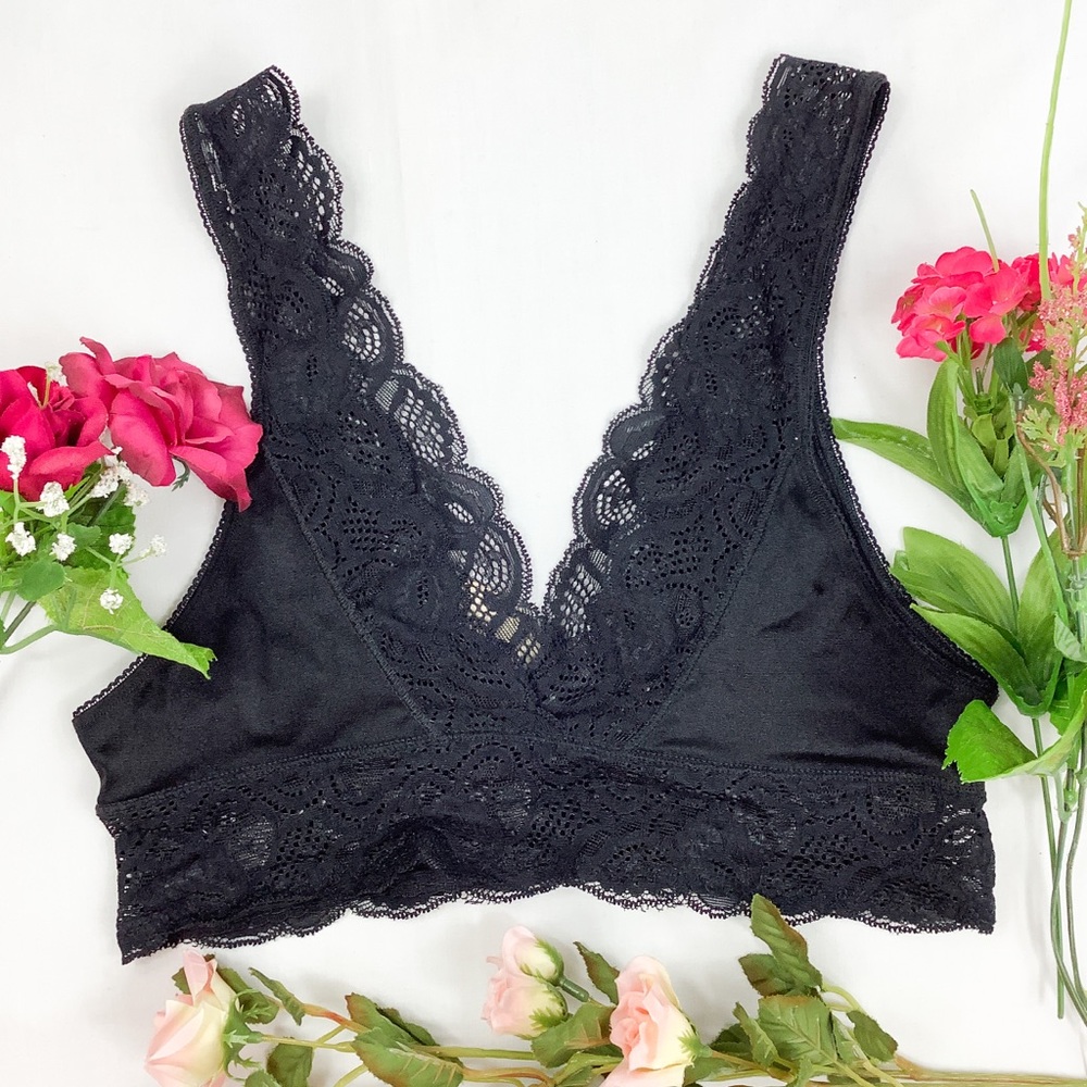 NWT vintage unlined black bra / bralette